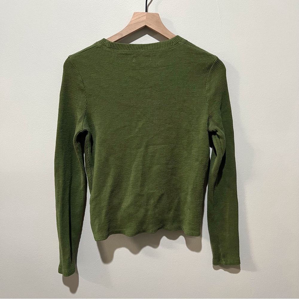 Madewell Elwood Knot Long Sleeve Top Small - Picture 3 of 6